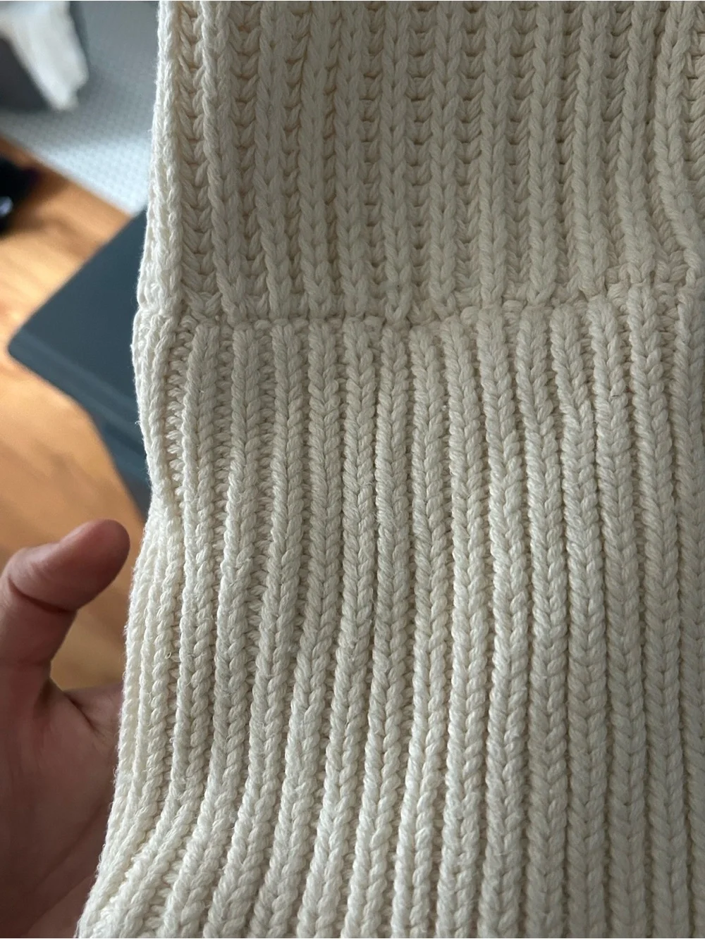 J. Crew Cream Ribbed Crewneck Sweater